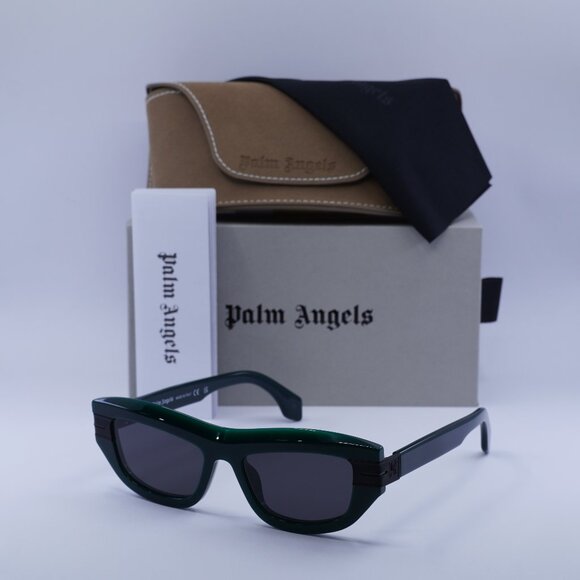 Palm Angels PERI10E CLAIRE 5507 Cat Eye Sunglasses - Green/Dark Grey - Picture 1 of 9